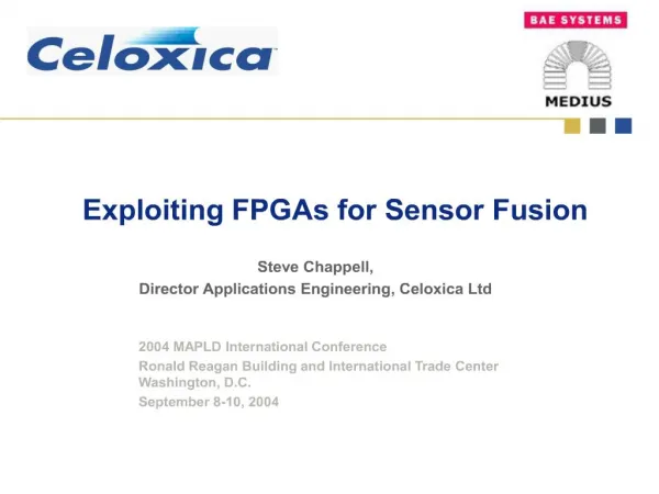 Exploiting FPGAs for Sensor Fusion