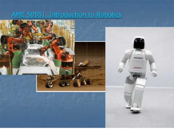 AME 50551 Introduction to Robotics