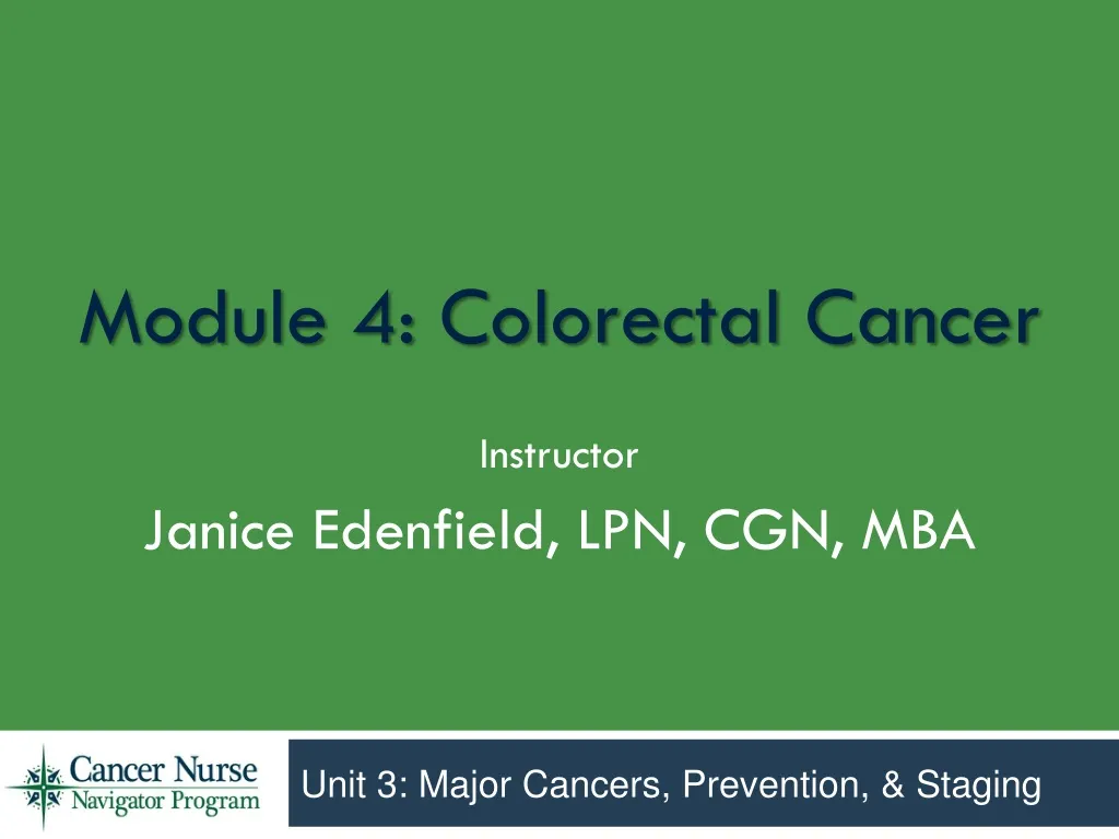 module 4 colorectal cancer
