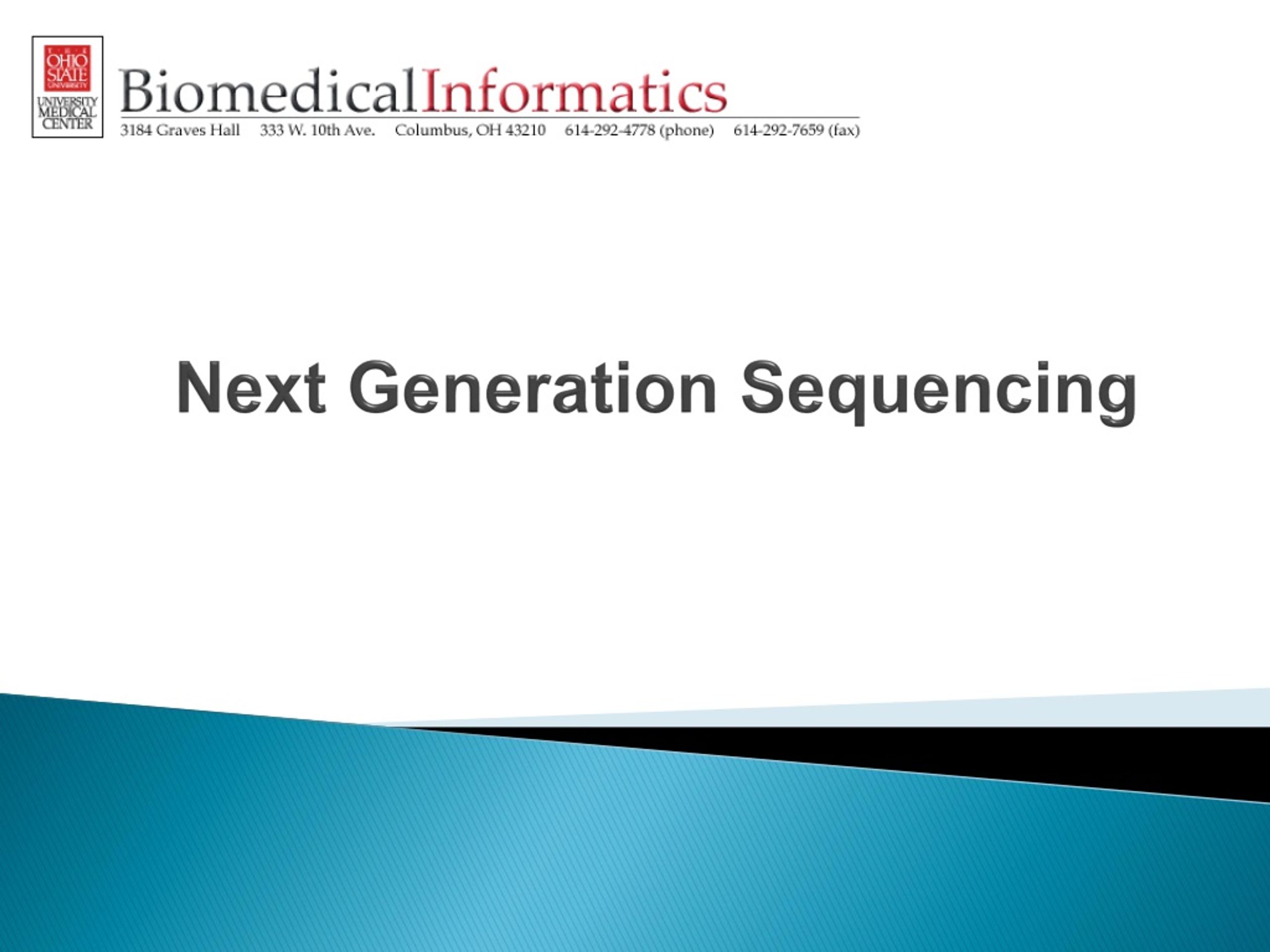 PPT - Next Generation Sequencing PowerPoint Presentation, free download ...
