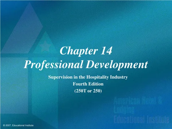 Chapter 14 Professional Development