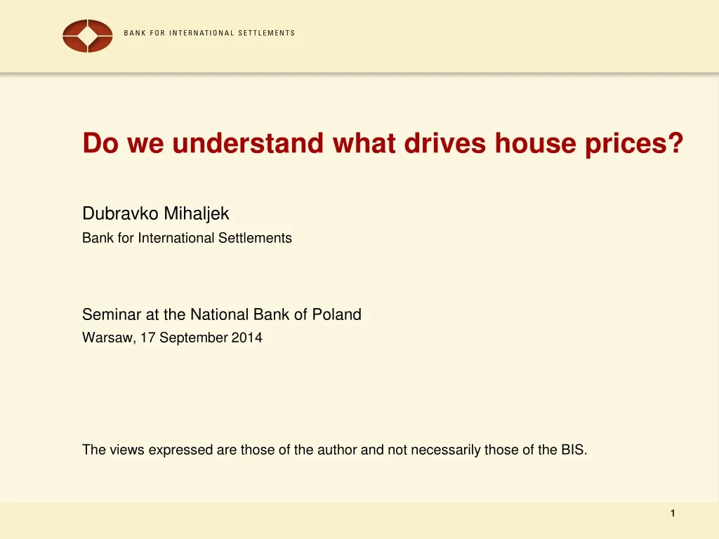 do we understand what drives house prices