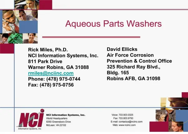Aqueous Parts Washers