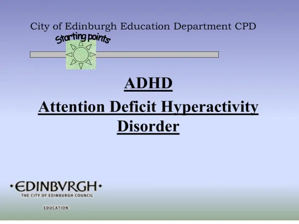 City of Edinburgh Education Department CPD