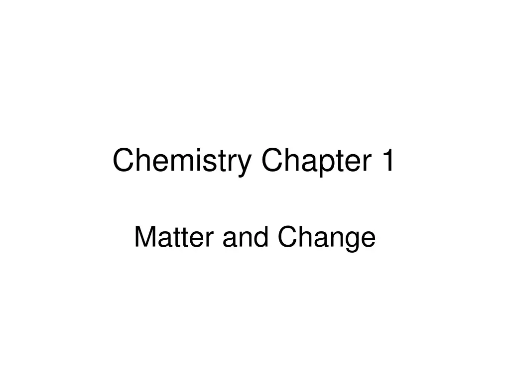 chemistry chapter 1
