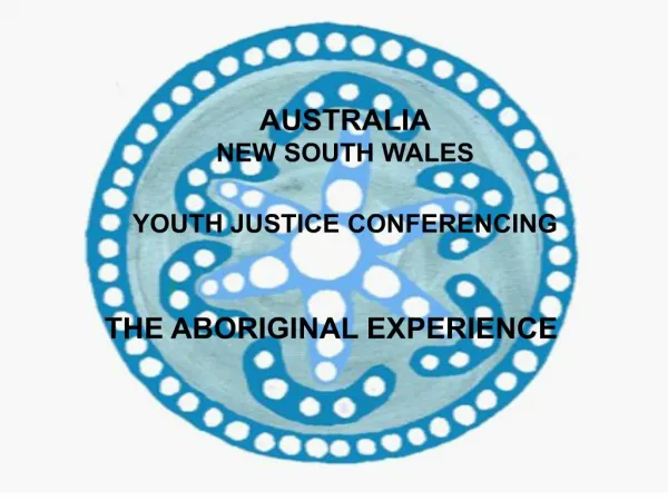 AUSTRALIA NEW SOUTH WALES YOUTH JUSTICE CONFERENCING