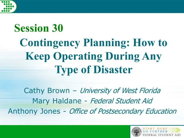 Contingency Planning: How to Keep Operating During Any Type of Disaster