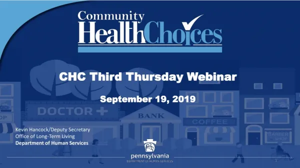 CHC Third Thursday Webinar September 19, 2019