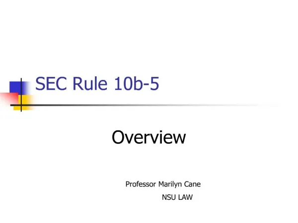 SEC Rule 10b-5