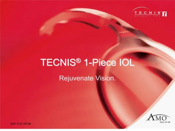 TECNIS 1-Piece IOL