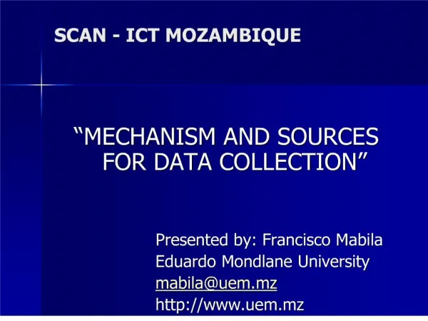 SCAN - ICT MOZAMBIQUE