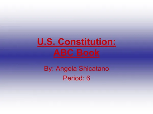U.S. Constitution: ABC Book