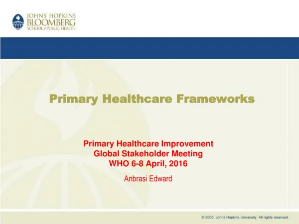 Primary Healthcare Frameworks