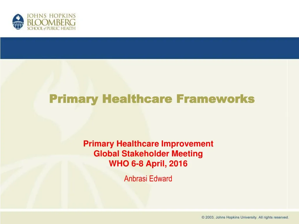 primary healthcare frameworks