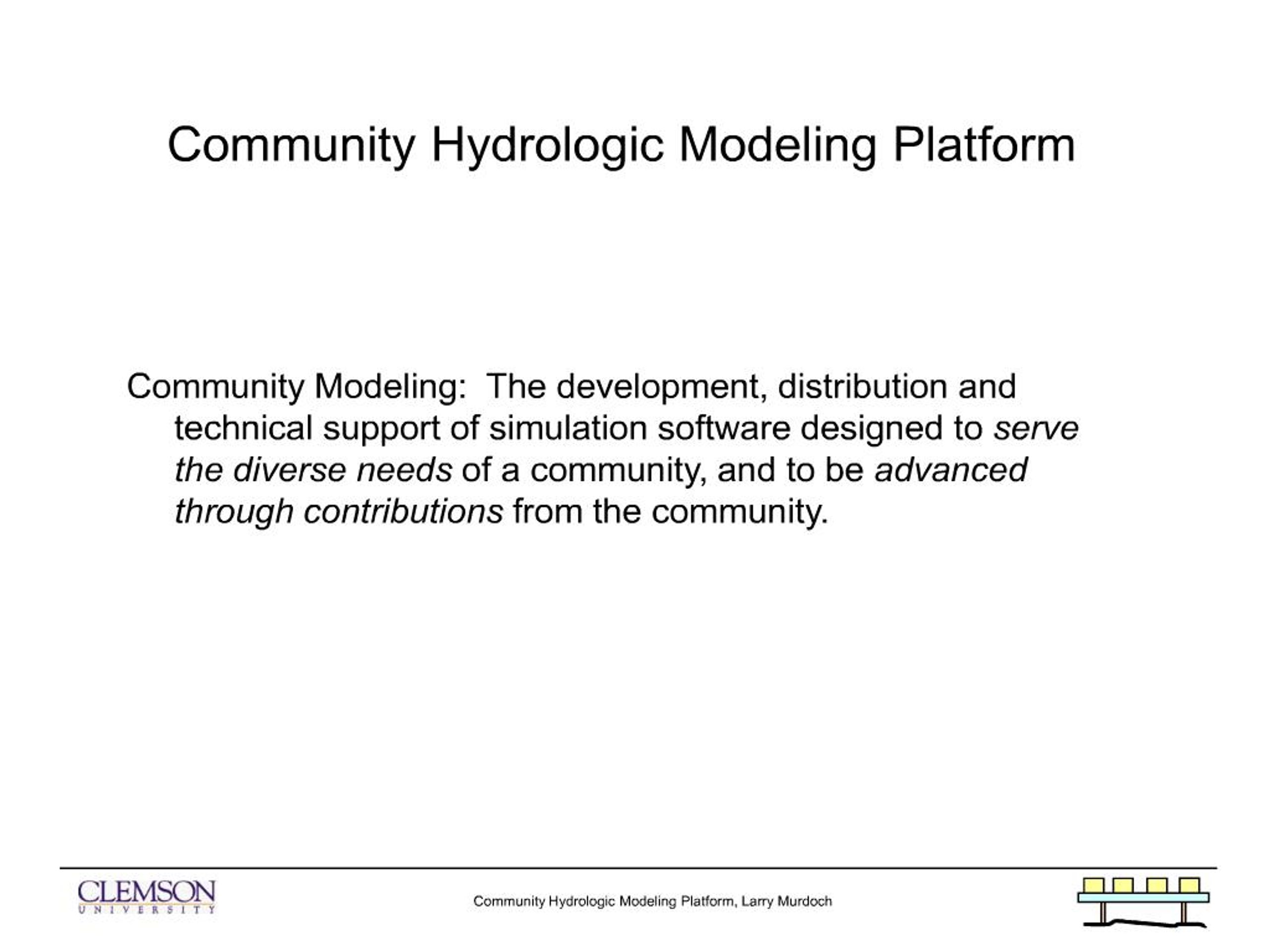 PPT - Community Hydrologic Modeling Platform PowerPoint Presentation ...