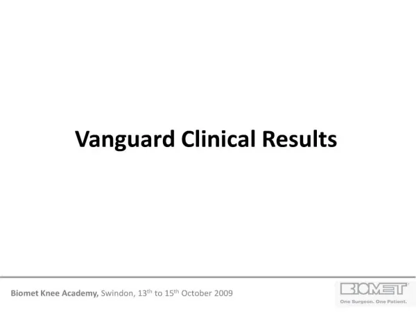 Vanguard Clinical Results