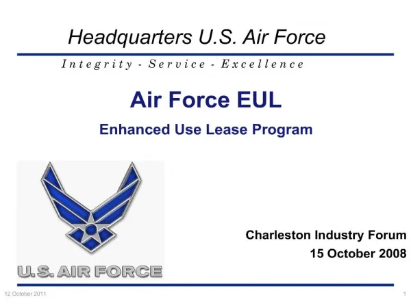 Air Force EUL Enhanced Use Lease Program