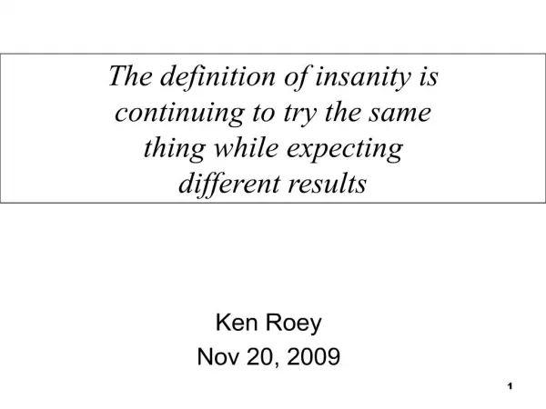 Ken Roey Nov 20, 2009