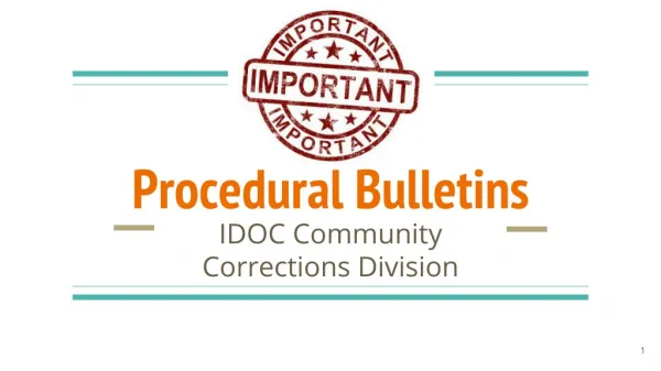 Procedural Bulletins