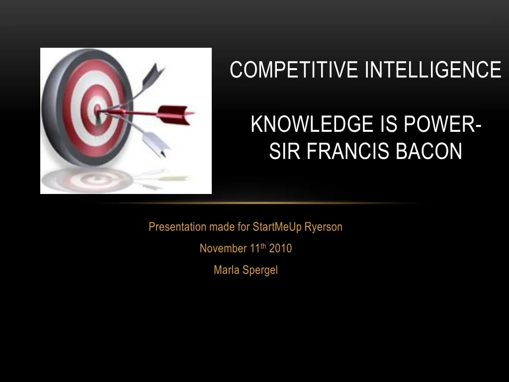 competitive intelligence knowledge is power sir francis bacon