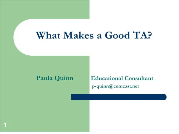 What Makes a Good TA