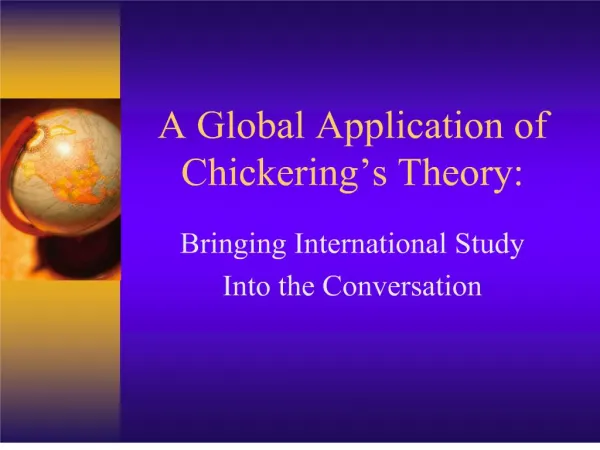 A Global Application of Chickering