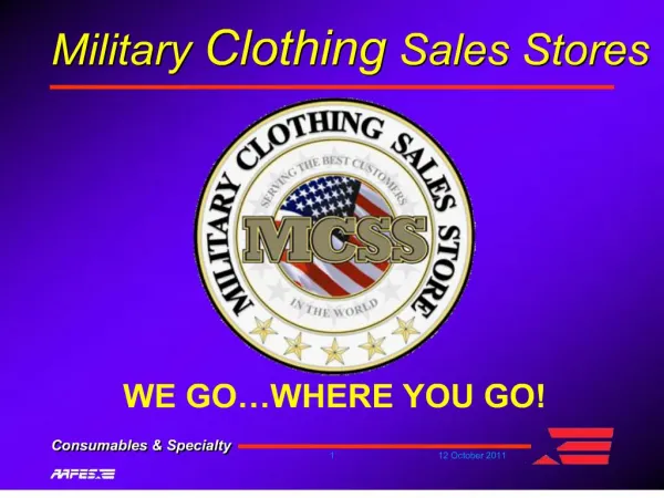 Military Clothing Sales Stores