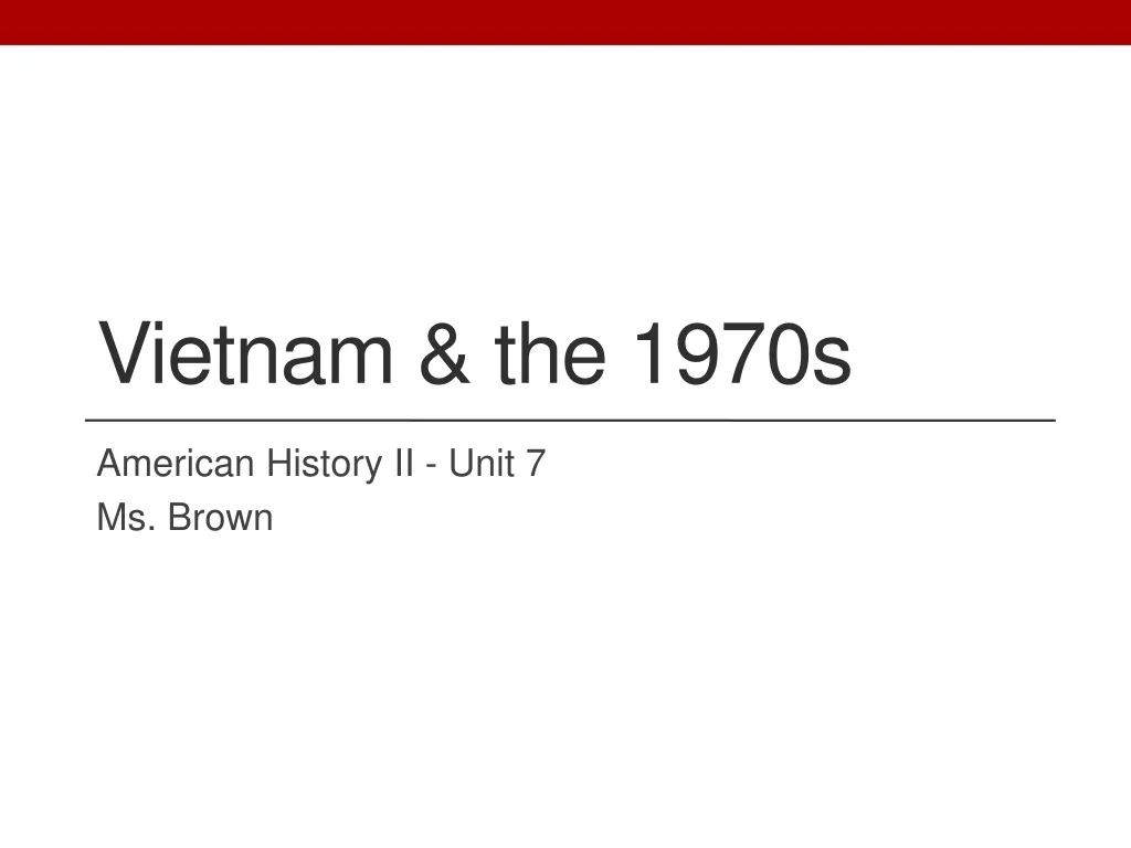 vietnam the 1970s