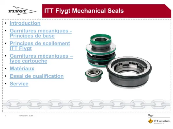 ITT Flygt Mechanical Seals