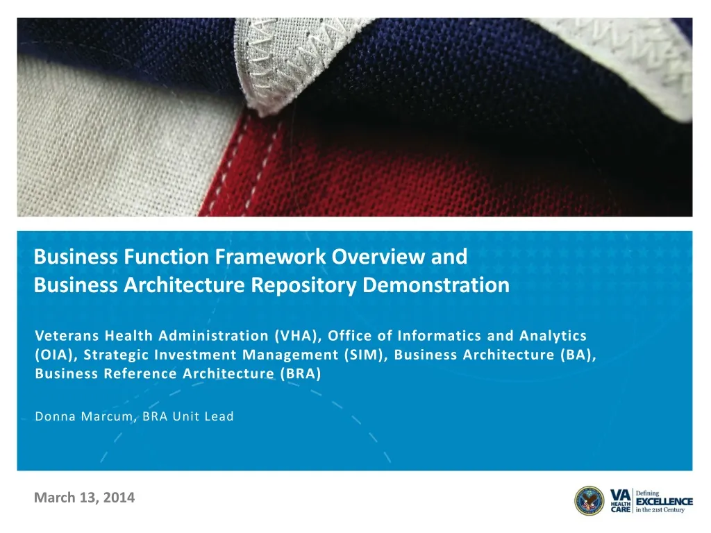 business function framework overview and business architecture repository demonstration