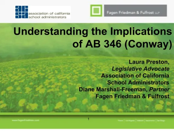Understanding the Implications of AB 346 Conway