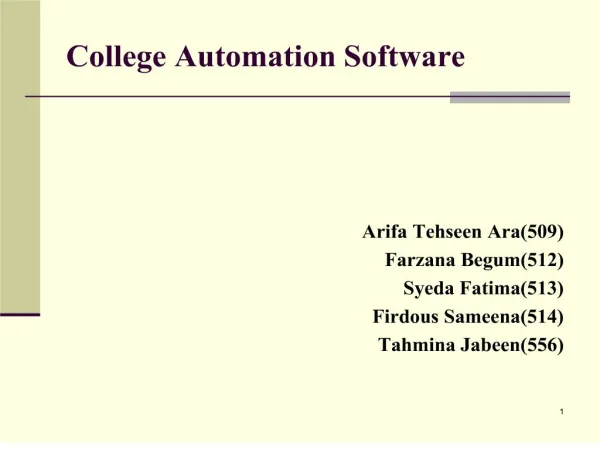 College Automation Software