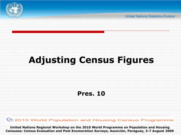 Adjusting Census Figures Pres. 10