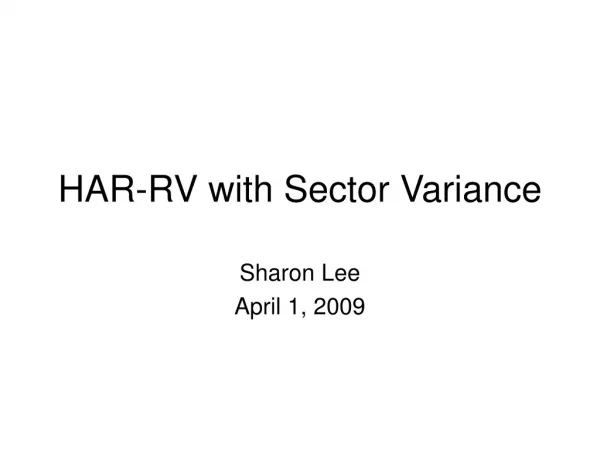 HAR-RV with Sector Variance