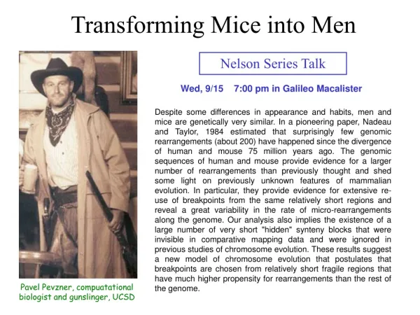 Nelson Series Talk