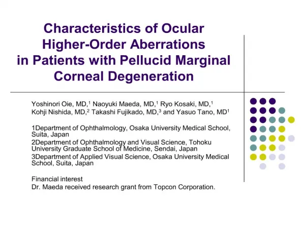 Characteristics of Ocular Higher-Order Aberrations in Patients with Pellucid Marginal Corneal Degeneration