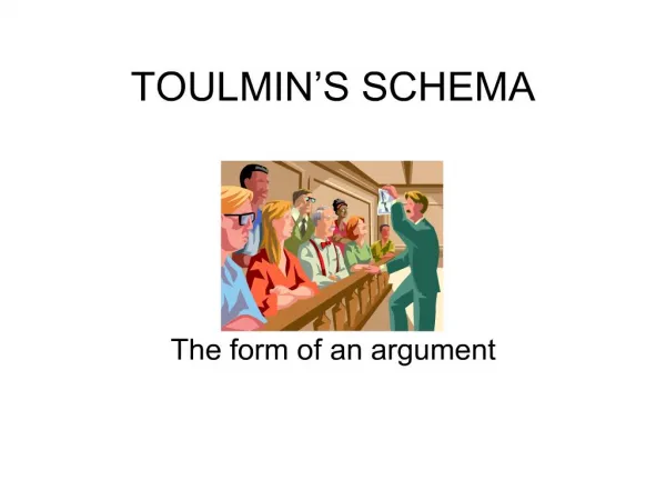 TOULMIN S SCHEMA