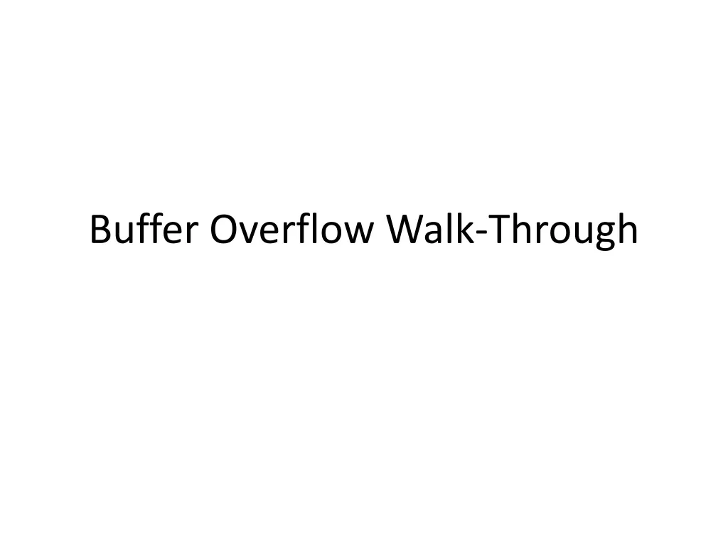 buffer overflow walk through