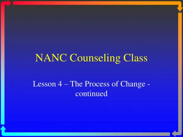 NANC Counseling Class