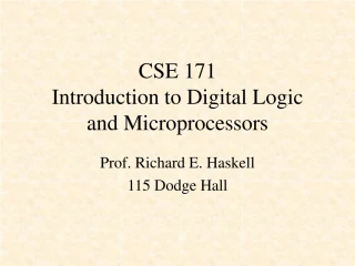 PPT - EEE237 Introduction to Microprocessors PowerPoint Presentation ...