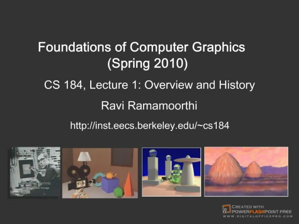 Foundations of Computer Graphics Spring 2010