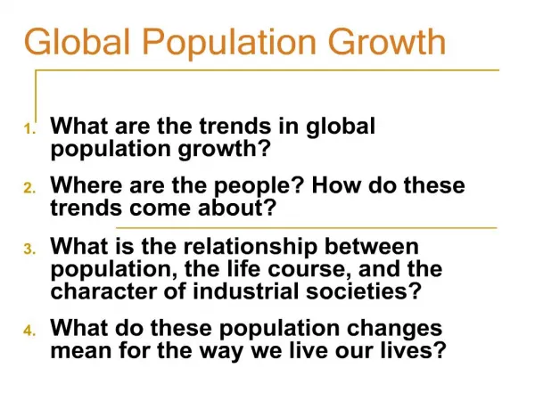 Global Population Growth