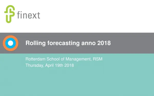 Rolling forecasting anno 2018