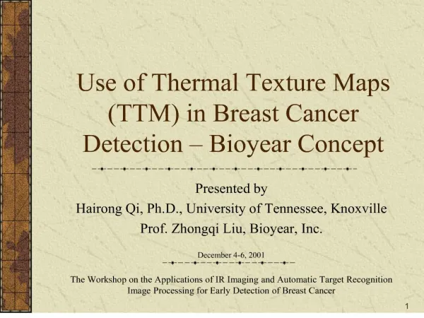 Use of Thermal Texture Maps TTM in Breast Cancer Detection Bioyear Concept