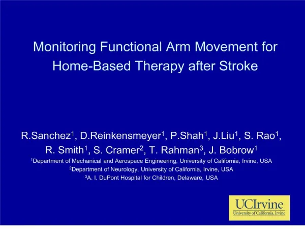 Monitoring Functional Arm Movement for Home-Based Therapy after Stroke