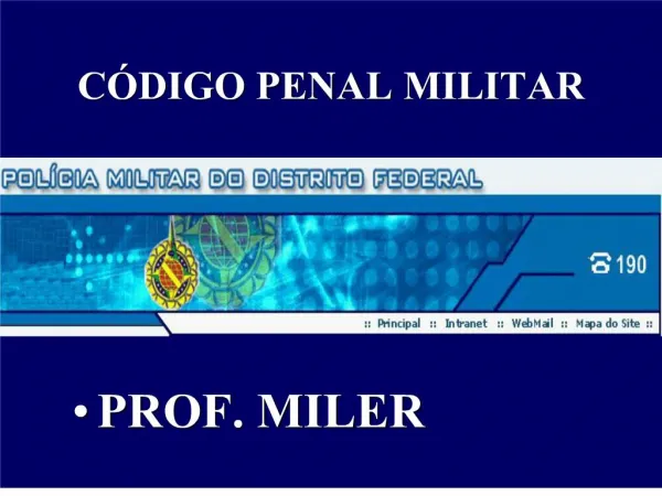 C DIGO PENAL MILITAR