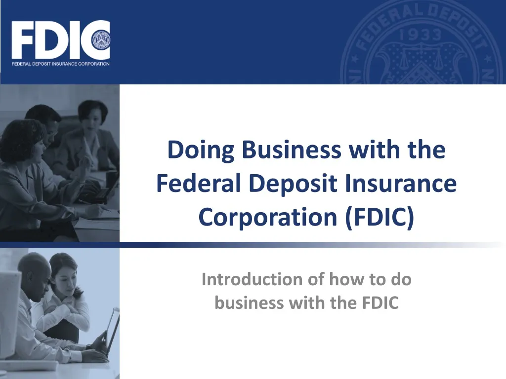 doing business with the federal deposit insurance corporation fdic