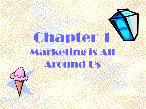 Chapter 1 Marketing is All Around Us