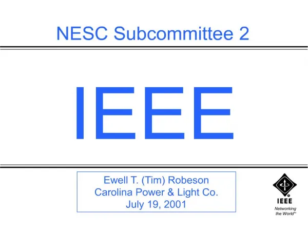 NESC Subcommittee 2