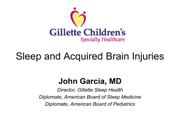 Sleep and Acquired Brain Injuries